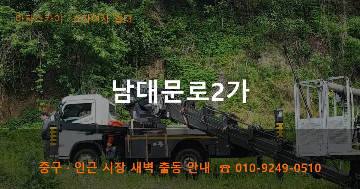 중구 남대문로2가 스카이차 출장 작업