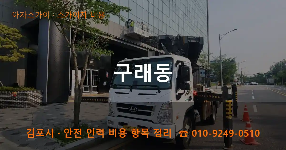 김포 구래동 스카이차 비용 작업