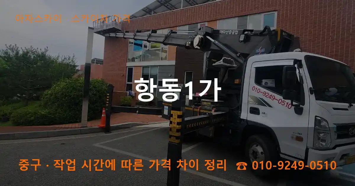 중구 항동1가 스카이차 가격 작업