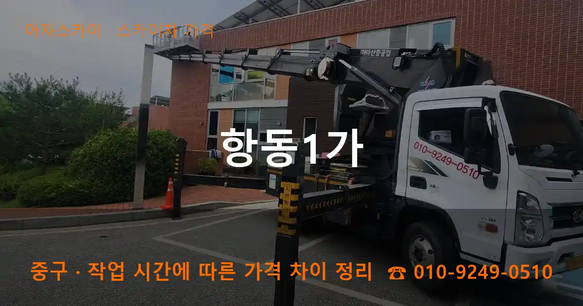 중구 항동1가 스카이차 가격 작업