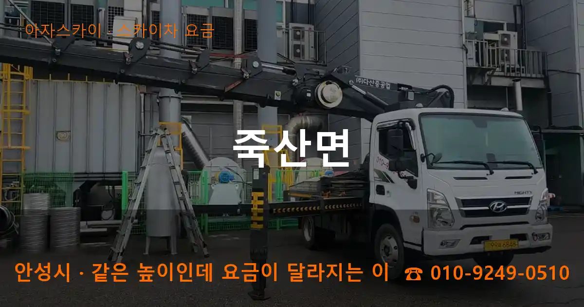 안성시 죽산면 스카이차 요금 작업