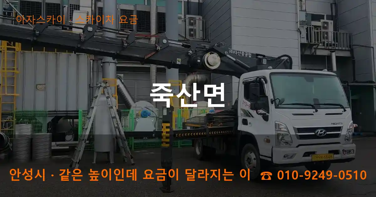 안성시 죽산면 스카이차 요금 작업