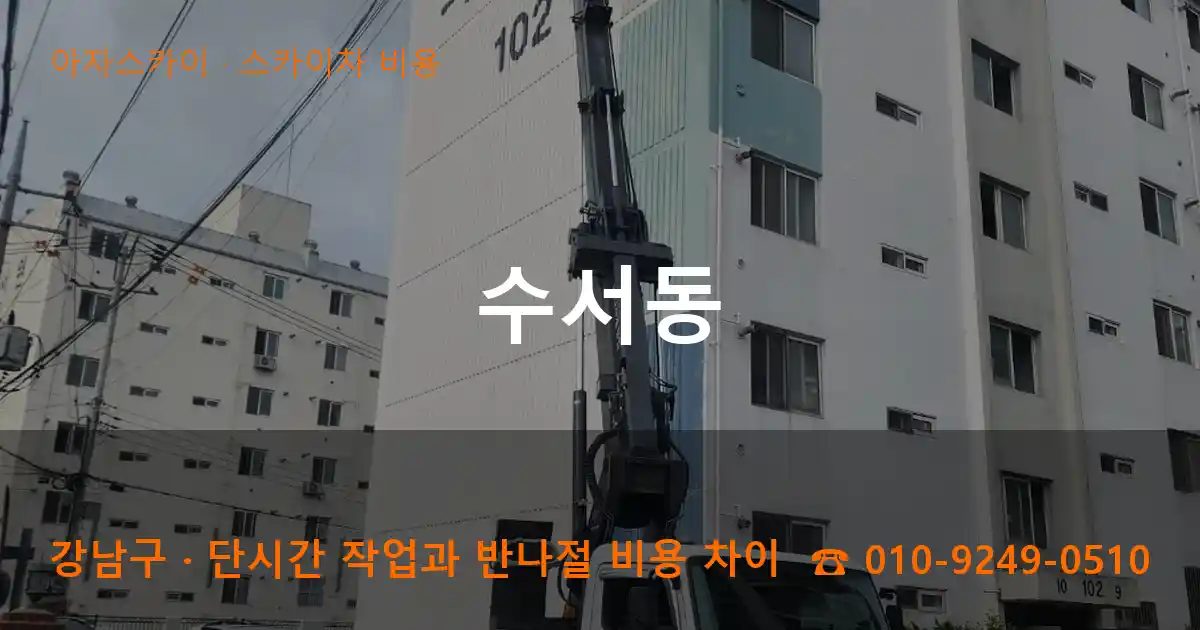 강남구 수서동 스카이차 비용 작업