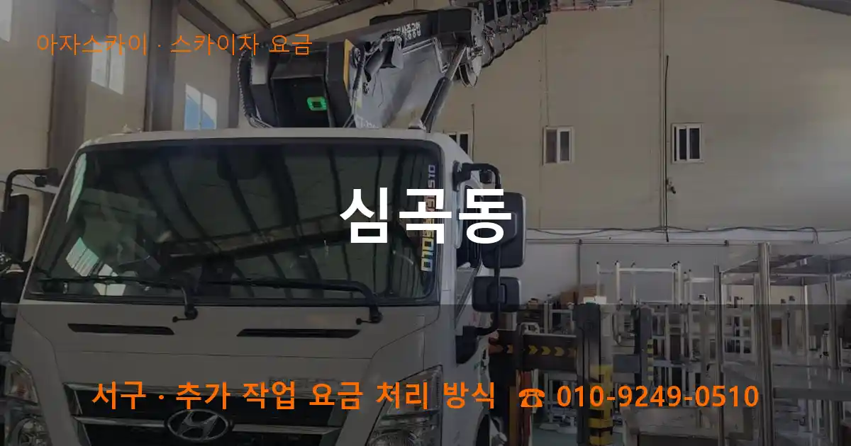 서구 심곡동 스카이차 요금 작업