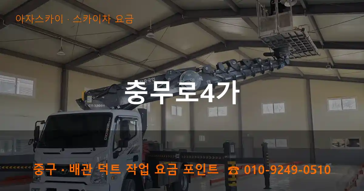 중구 충무로4가 스카이차 요금 작업