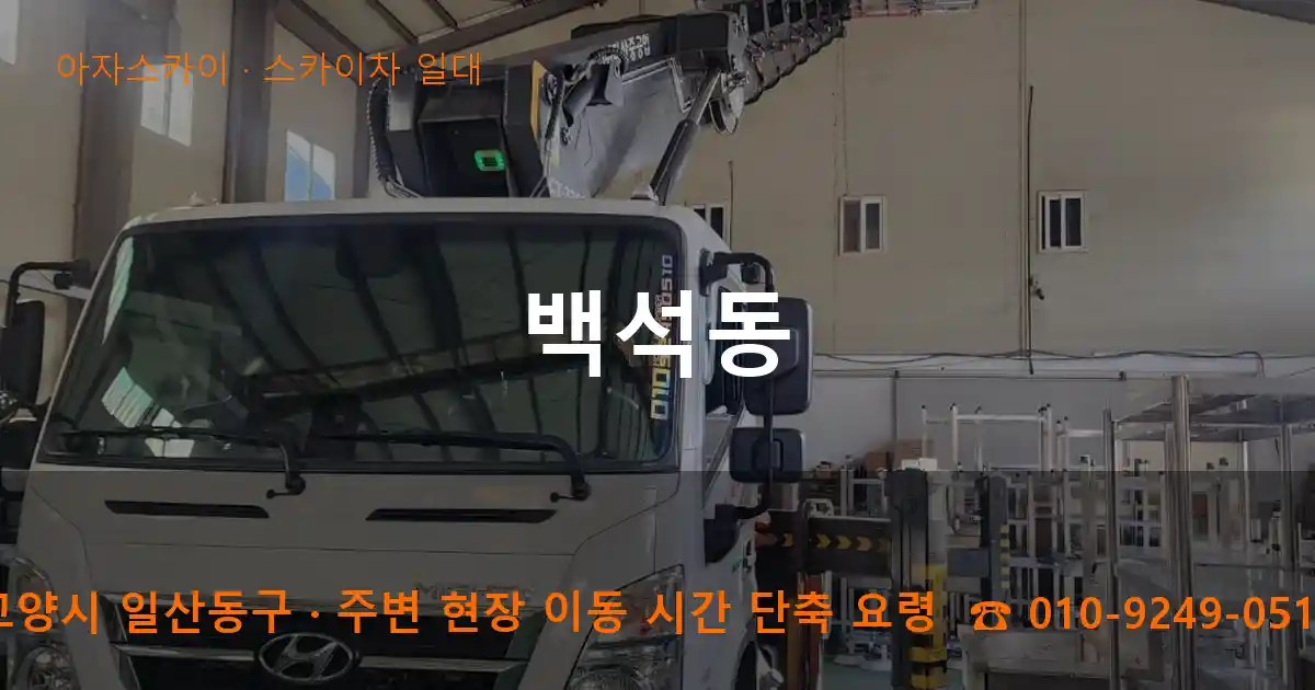 고양시 일산동구 백석동 스카이차 일대 작업