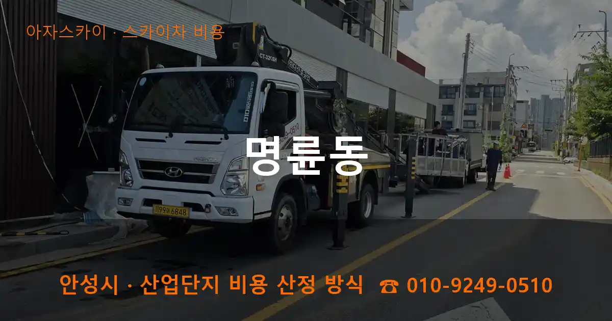 안성 명륜동 스카이차 비용 작업