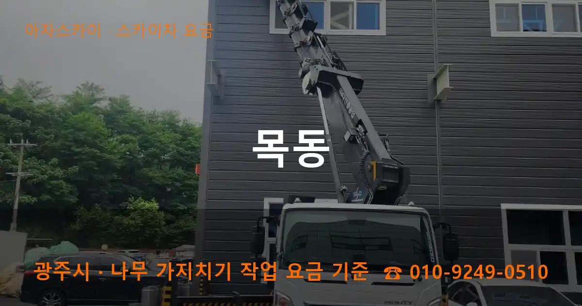 광주시 목동 스카이차 요금 작업