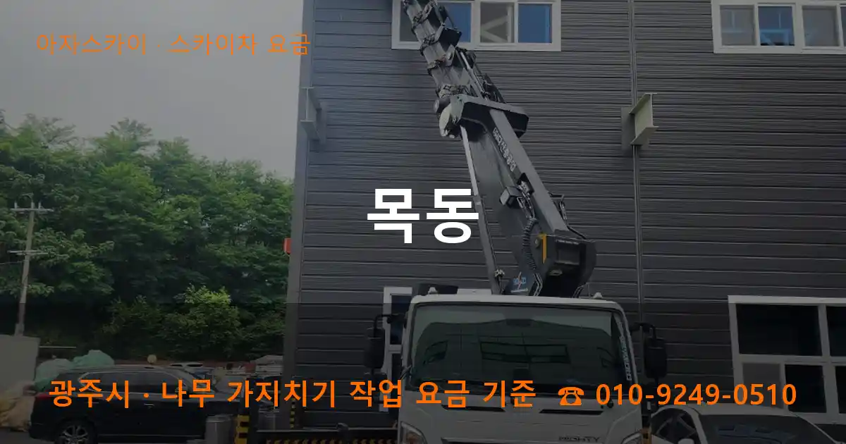 광주시 목동 스카이차 요금 작업
