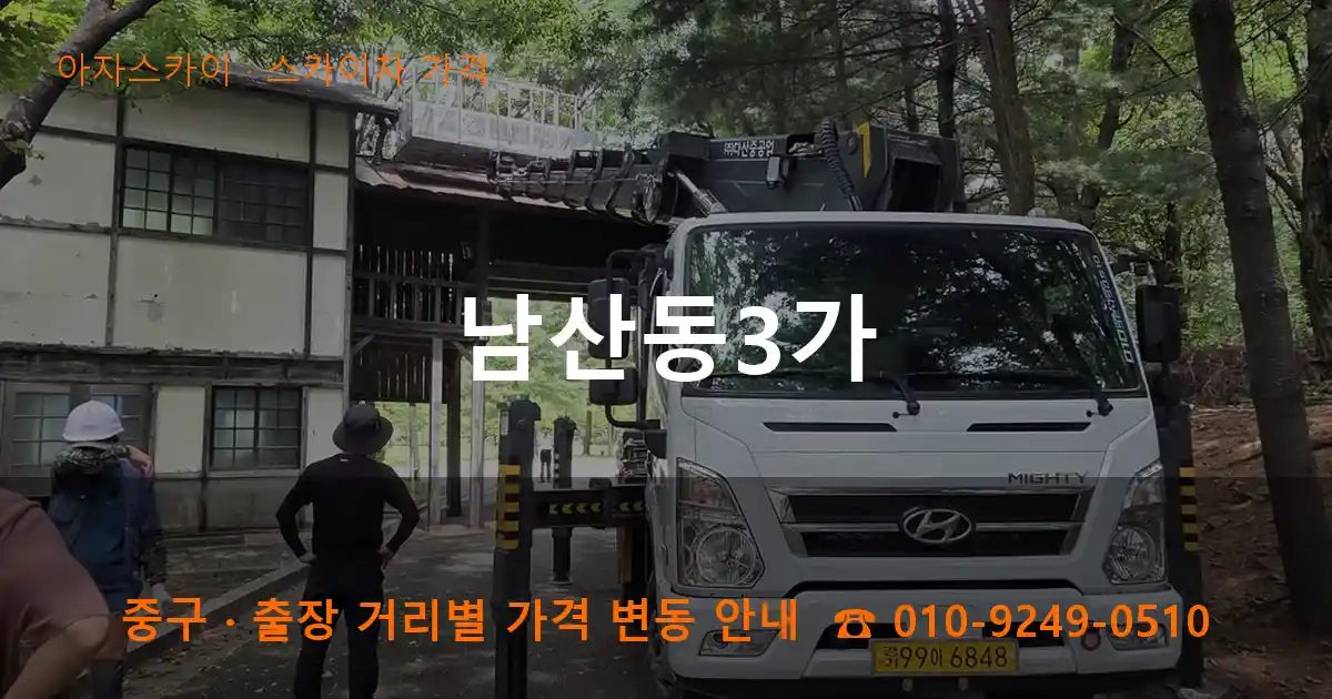 중구 남산동3가 스카이차 가격 작업