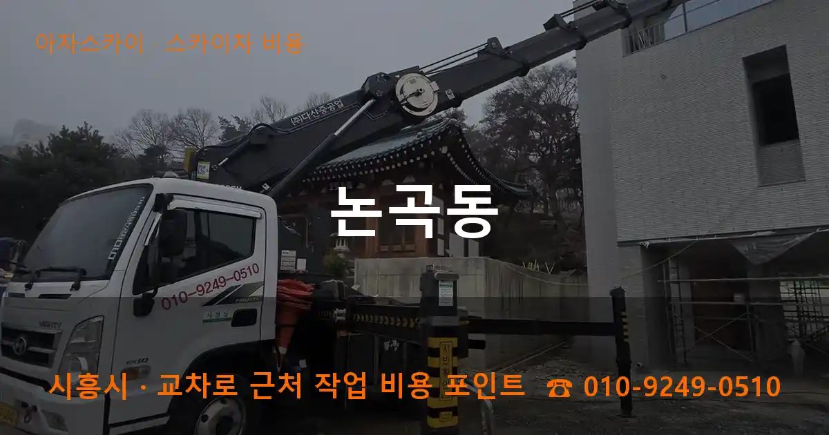 시흥시 논곡동 스카이차 비용 작업