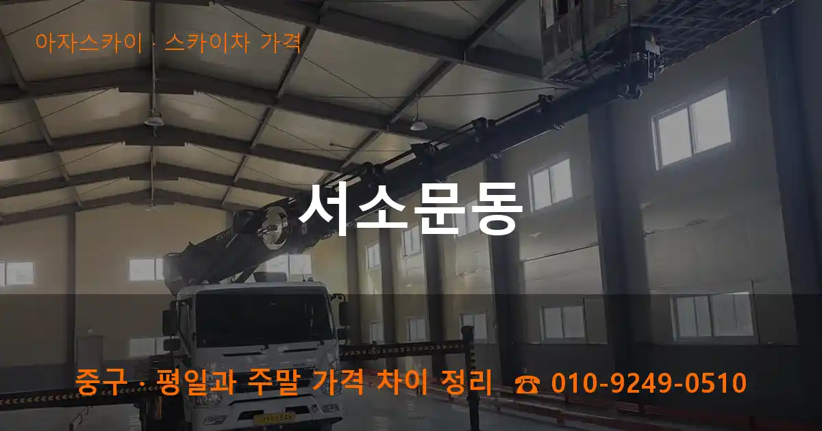 중구 서소문동 스카이차 가격 작업