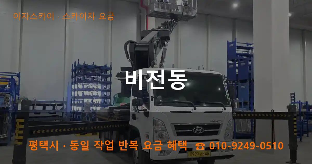 평택시 비전동 스카이차 요금 작업