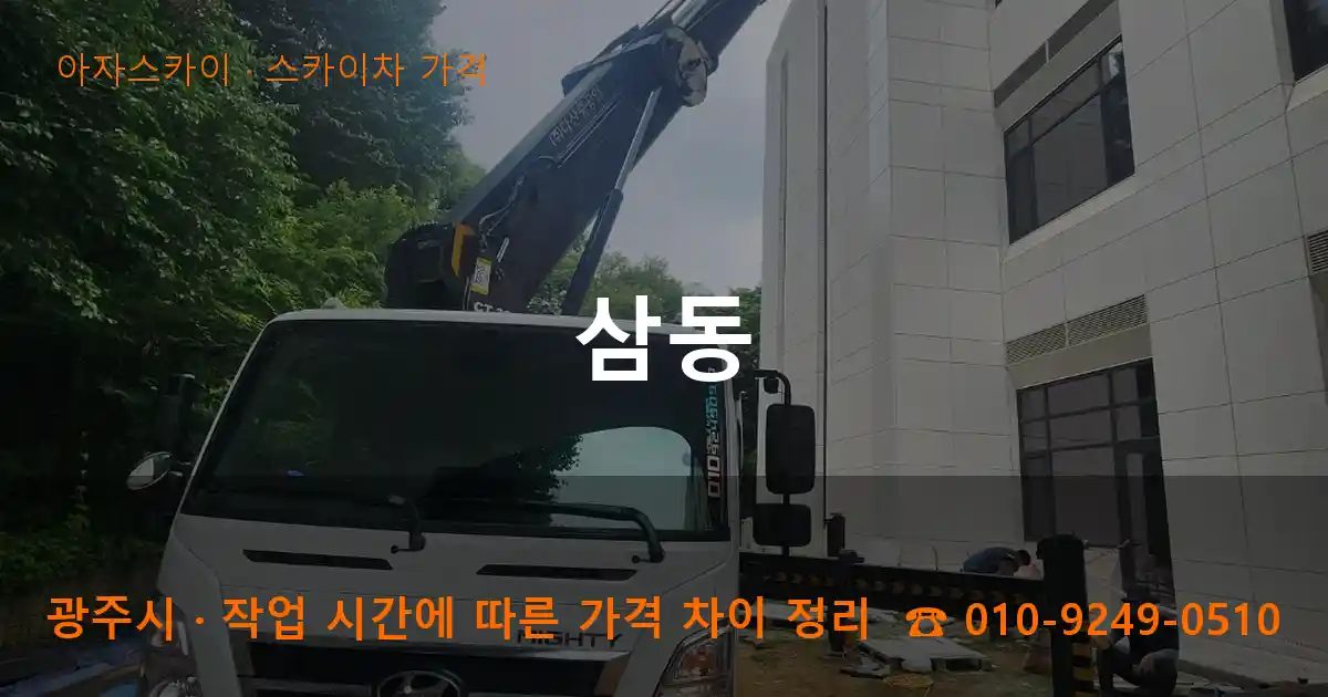 광주시 삼동 스카이차 가격 작업