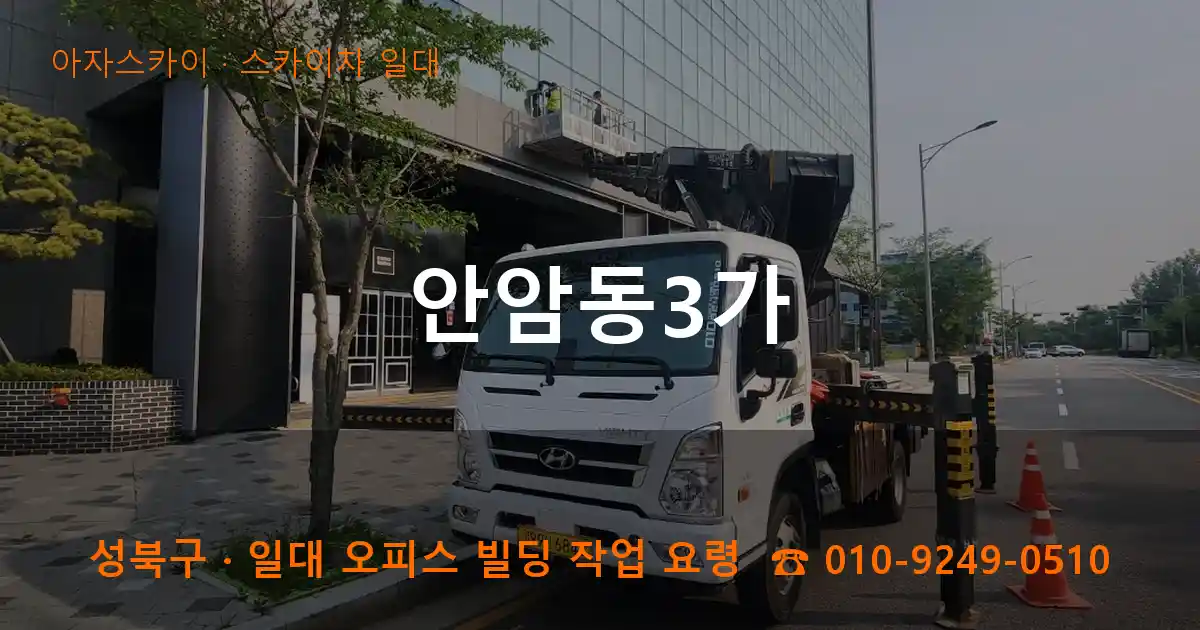 성북구 안암동3가 스카이차 일대 작업