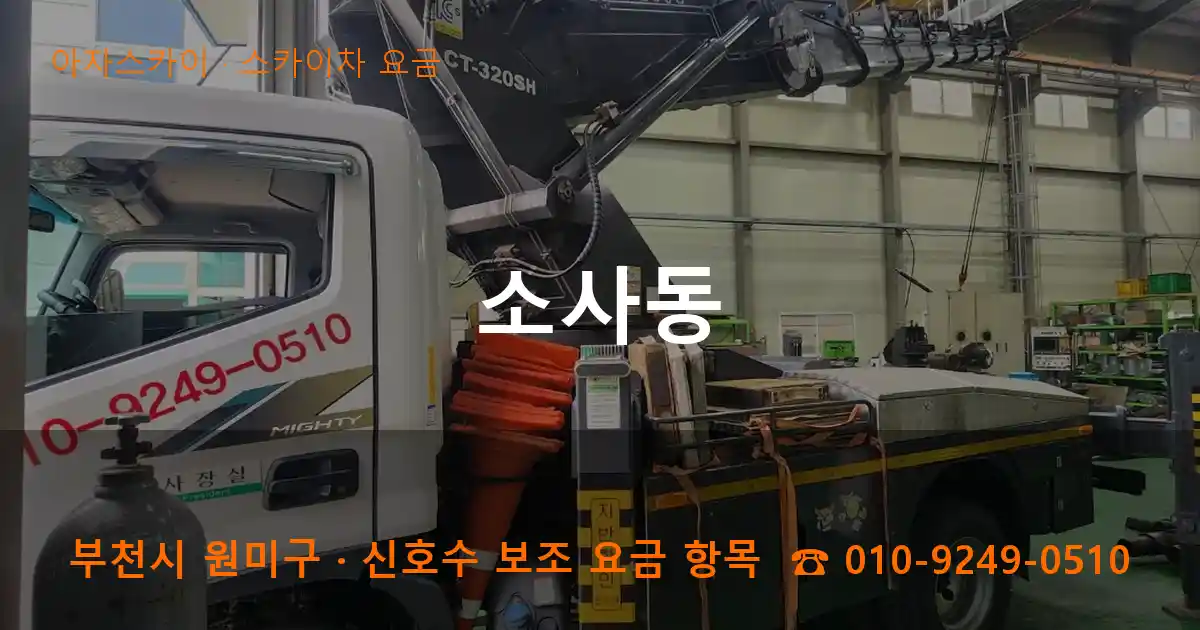 부천 원미구 소사동 스카이차 요금 작업
