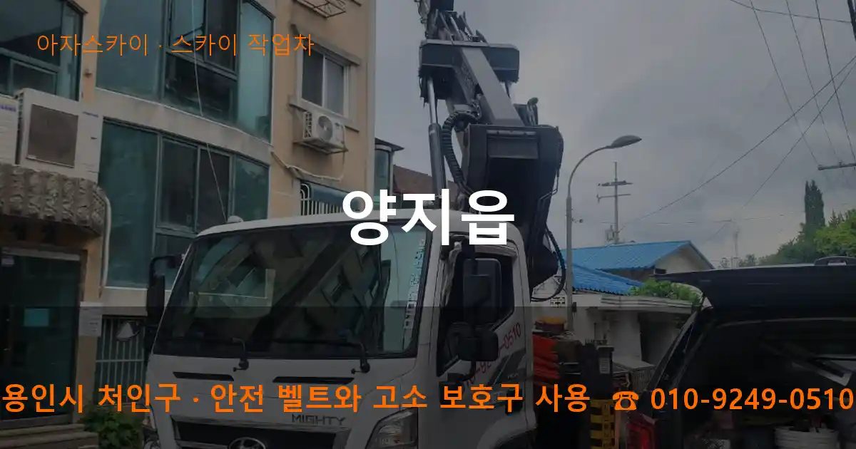 용인시 처인구 양지읍 스카이 작업차 작업
