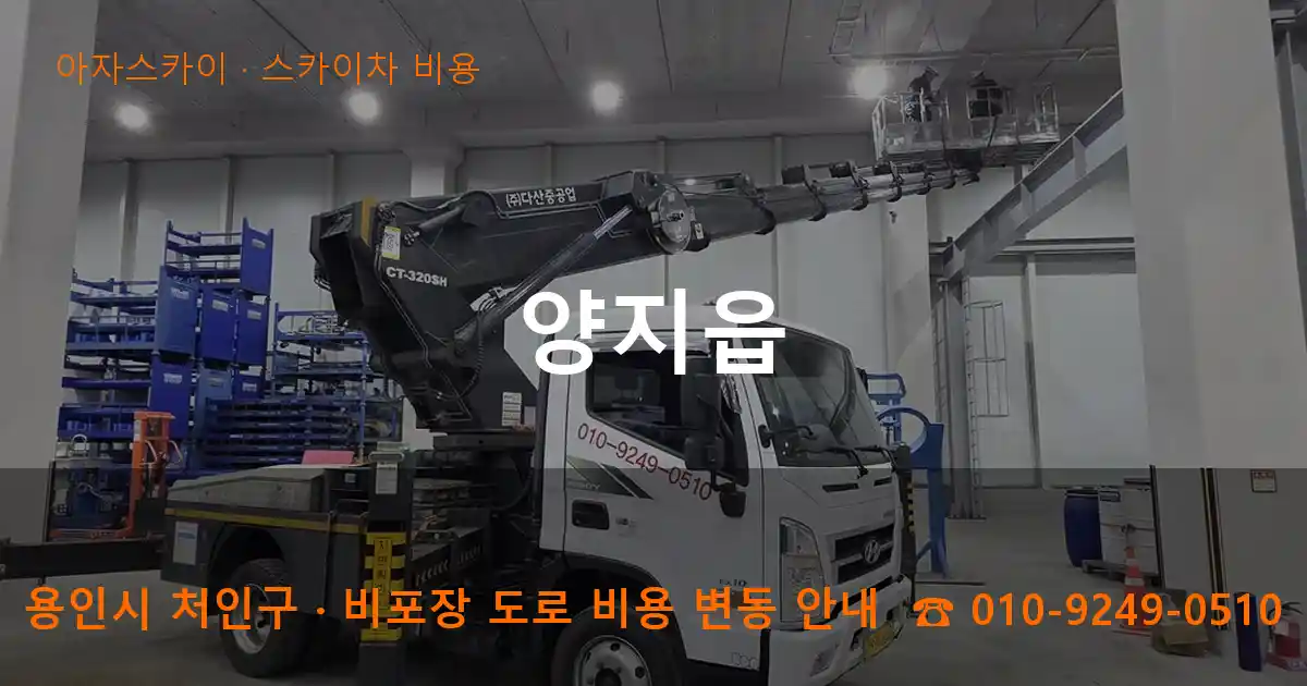 용인 처인구 양지읍 스카이차 비용 작업