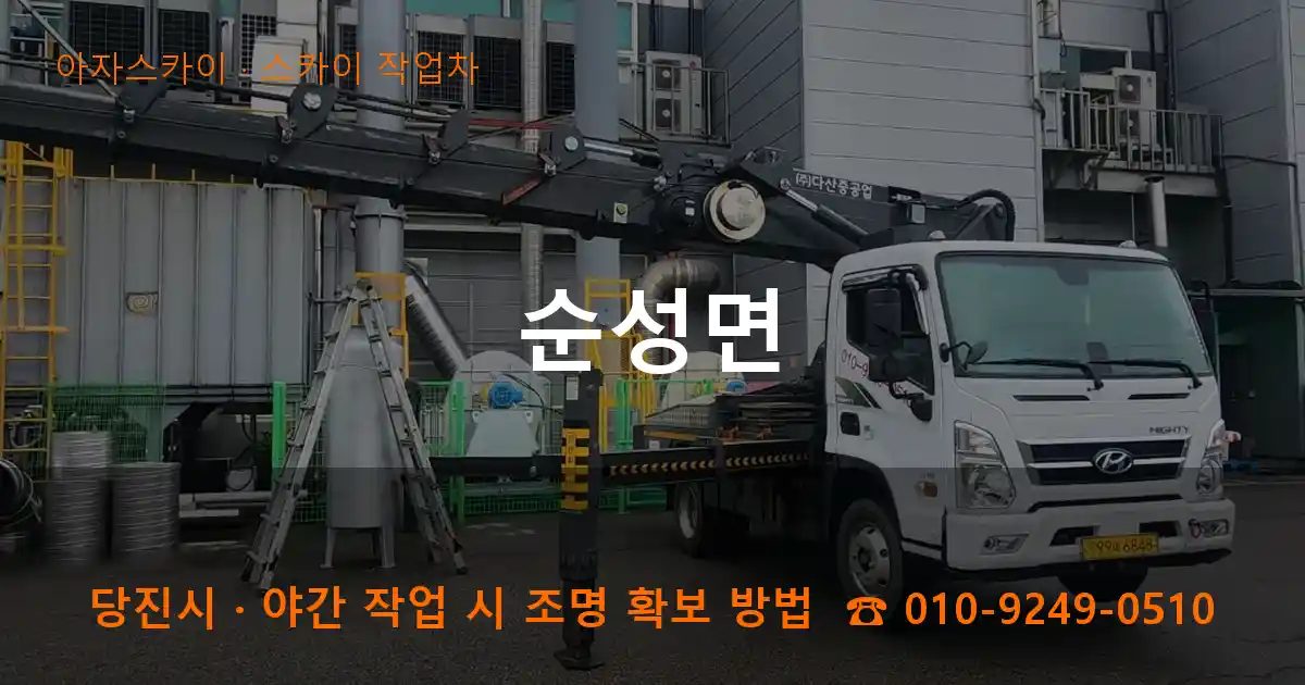 당진시 순성면 스카이 작업차 작업