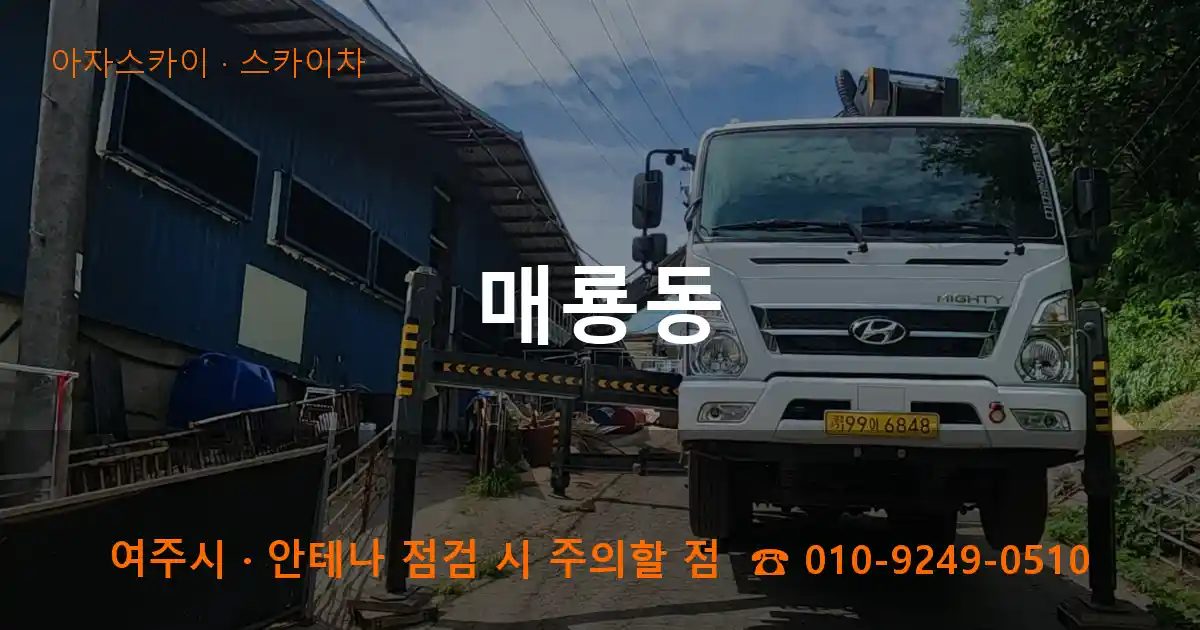 여주시 매룡동 스카이차 작업