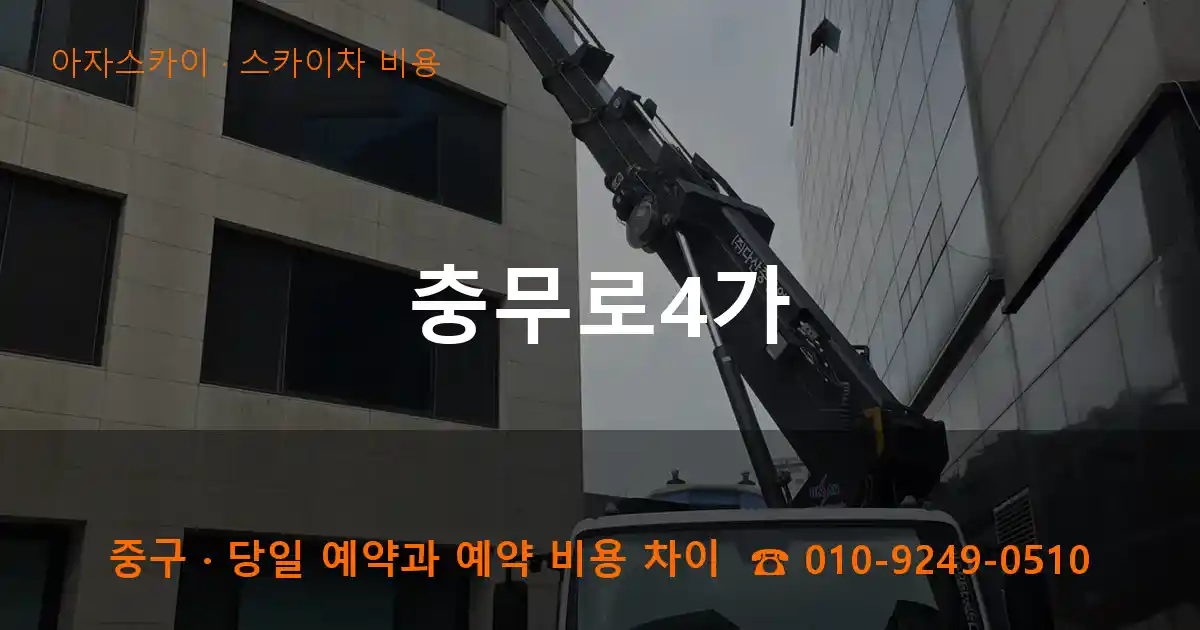 중구 충무로4가 스카이차 비용 작업