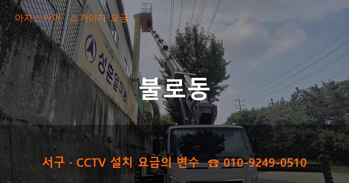 서구 불로동 스카이차 요금 작업
