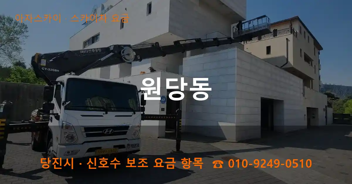 당진 원당동 스카이차 요금 작업