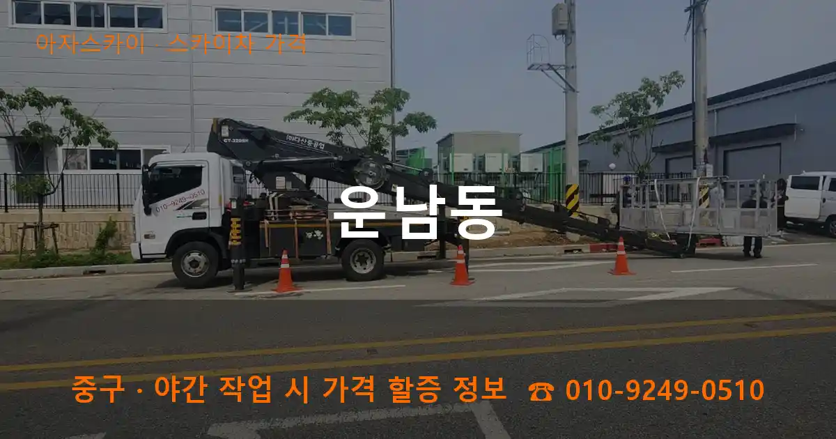 중구 운남동 스카이차 가격 작업