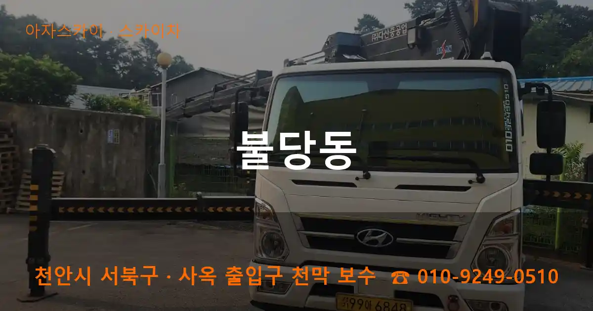 천안 서북구 불당동 스카이차 작업