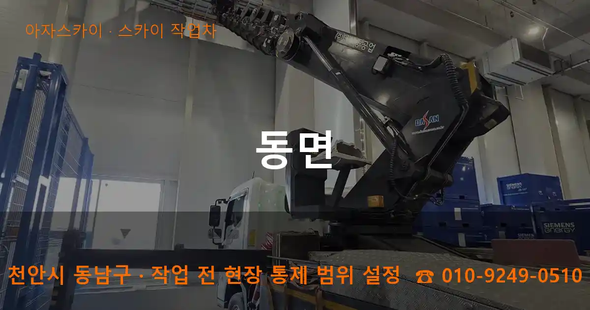 천안시 동남구 동면 스카이 작업차 작업