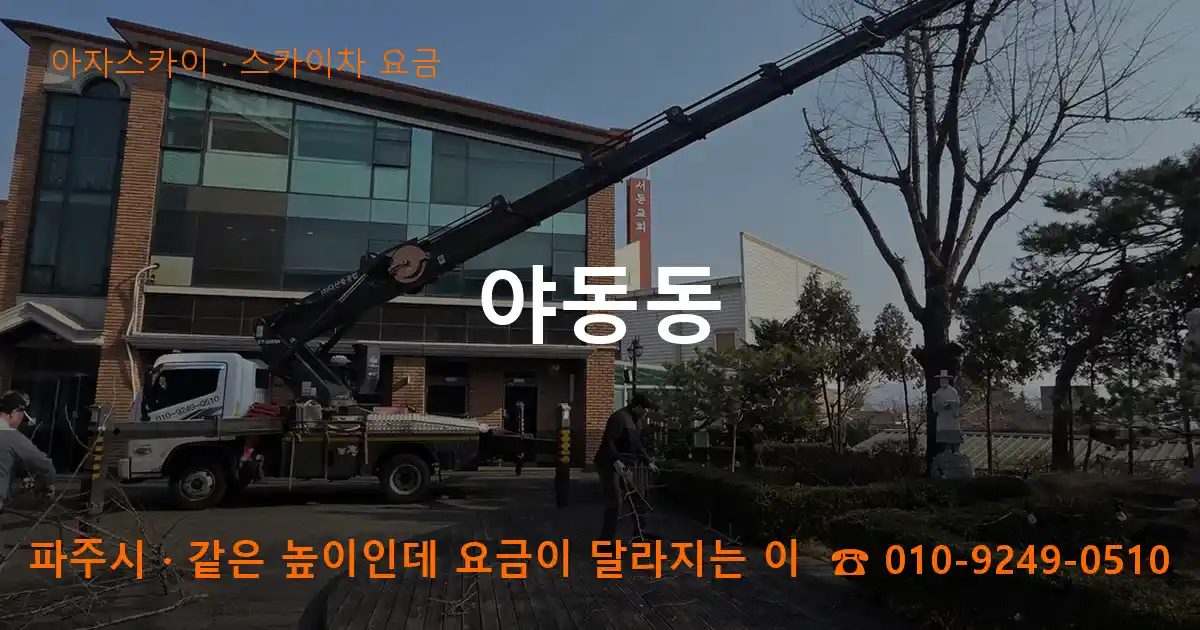 파주시 야동동 스카이차 요금 작업