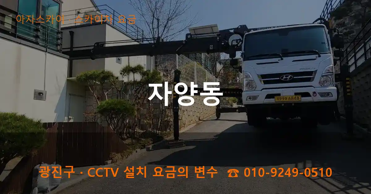 광진구 자양동 스카이차 요금 작업