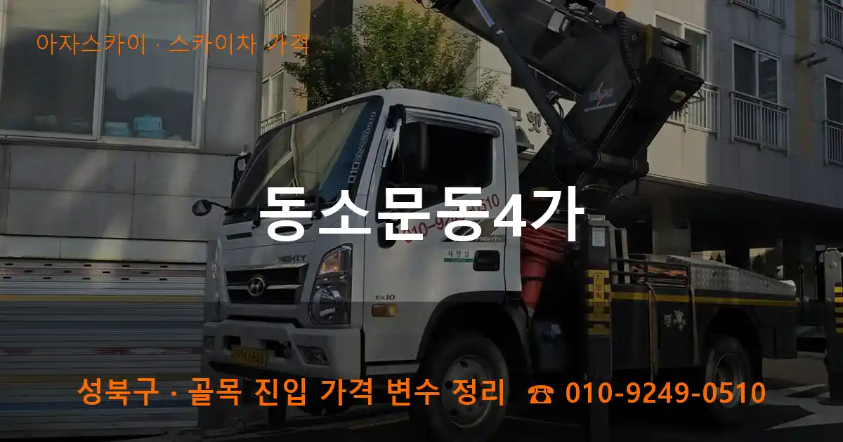 성북구 동소문동4가 스카이차 가격 작업