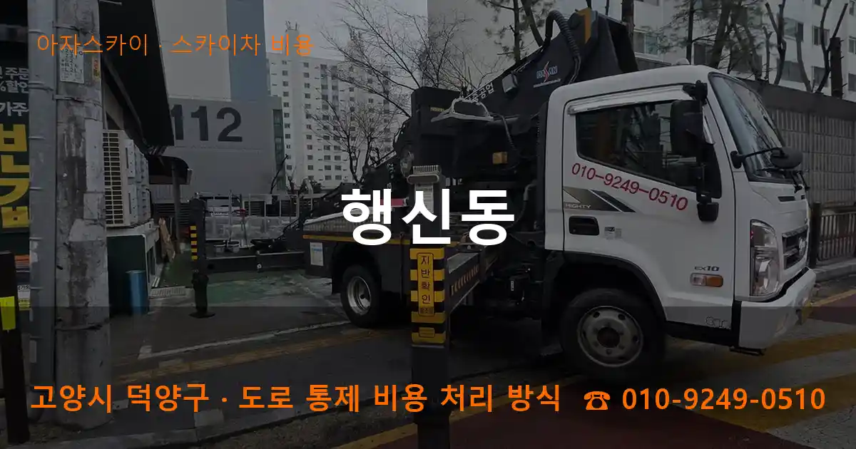 고양 덕양구 행신동 스카이차 비용 작업