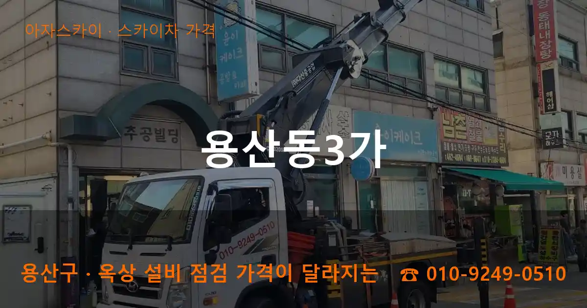 용산구 용산동3가 스카이차 가격 작업