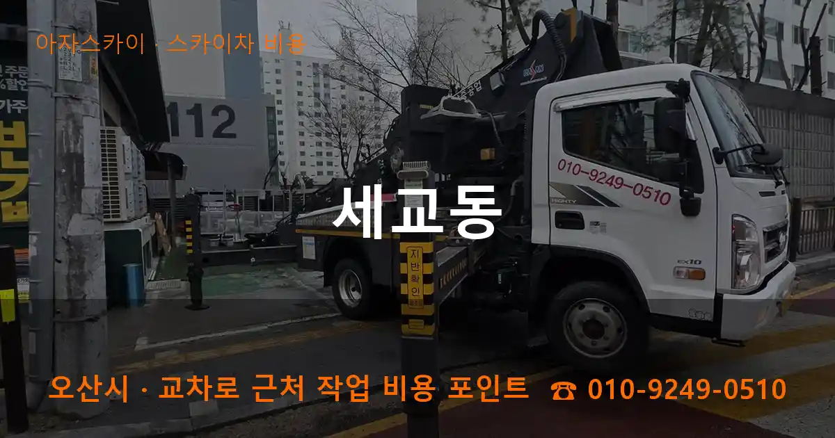 오산시 세교동 스카이차 비용 작업