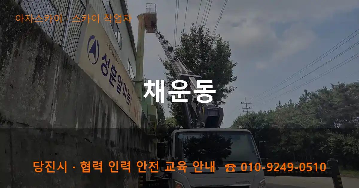 당진시 채운동 스카이 작업차 작업