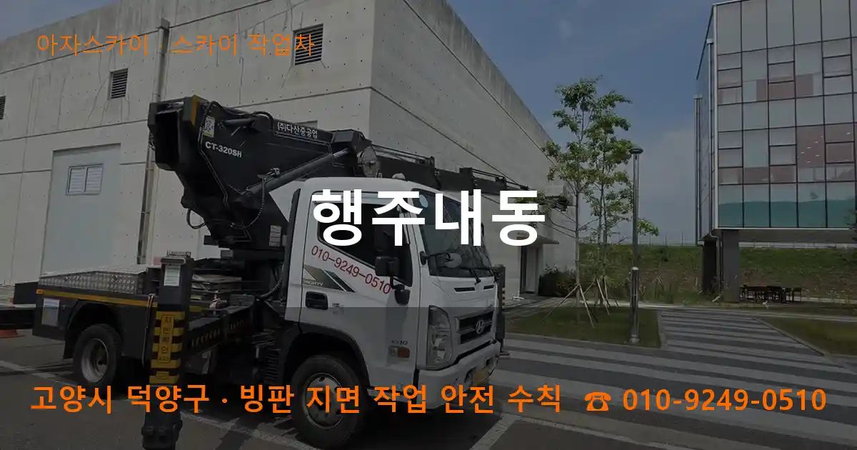 고양시 덕양구 행주내동 스카이 작업차 작업