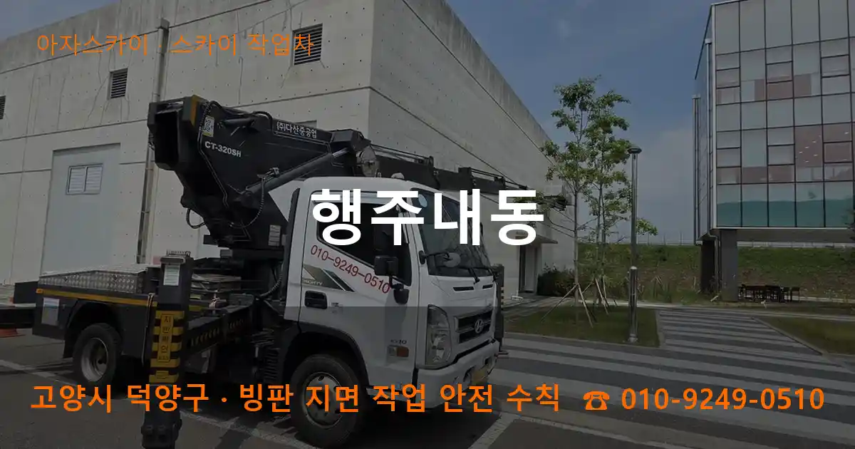 고양 덕양구 행주내동 스카이 작업차 작업