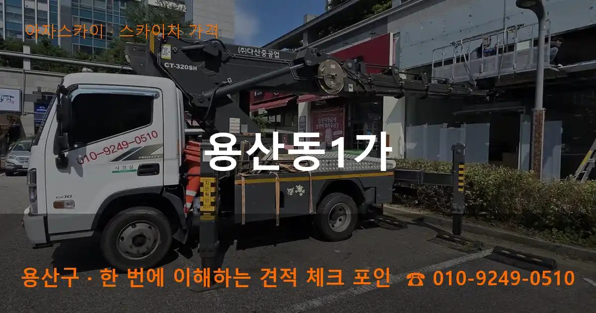 용산구 용산동1가 스카이차 가격 작업