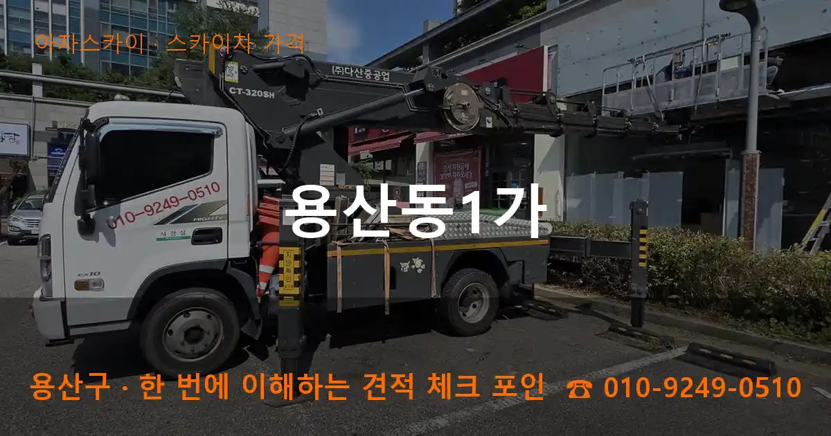 용산구 용산동1가 스카이차 가격 작업