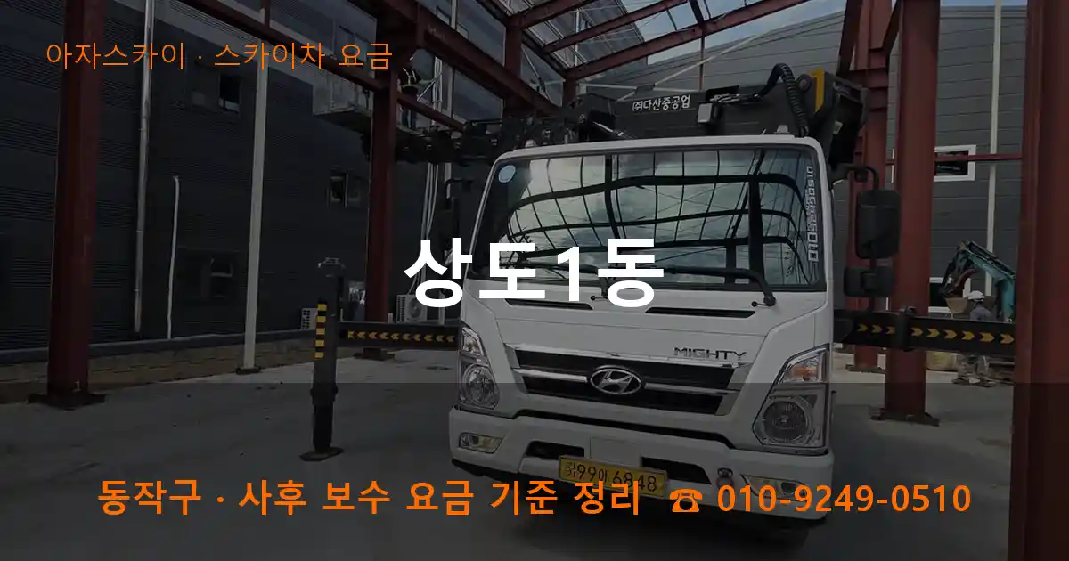 동작구 상도1동 스카이차 요금 작업
