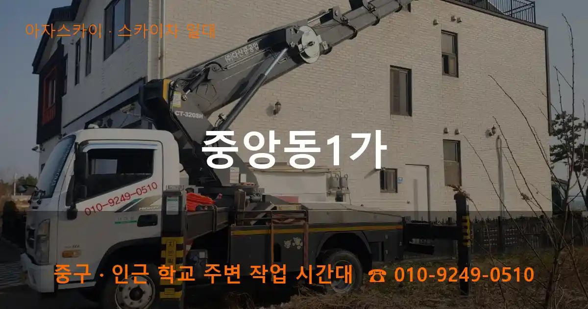 중구 중앙동1가 스카이차 출장 작업