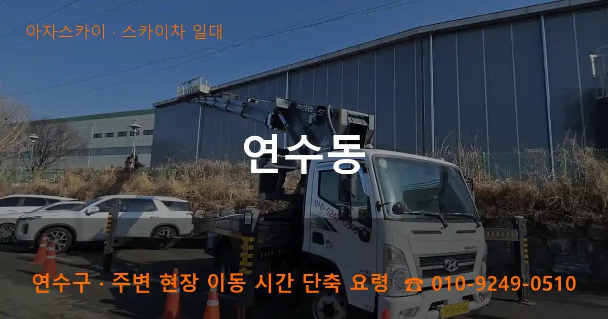 연수구 연수동 스카이차 일대 작업