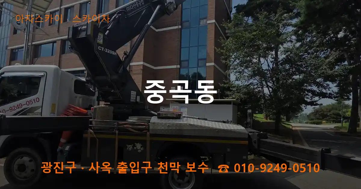 광진구 중곡동 스카이차 작업