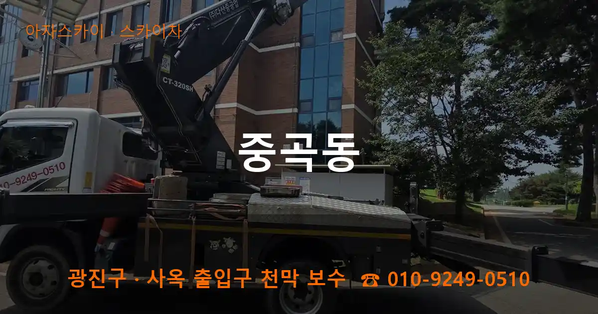 광진구 중곡동 스카이차 작업