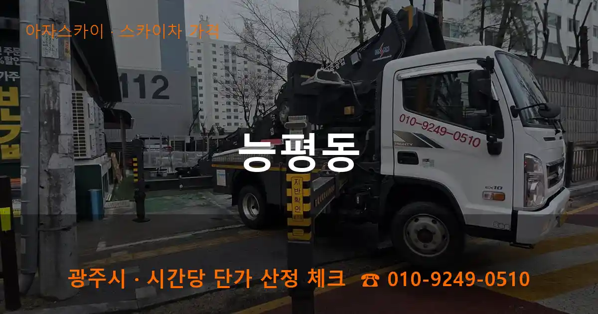 광주 능평동 스카이차 가격 작업