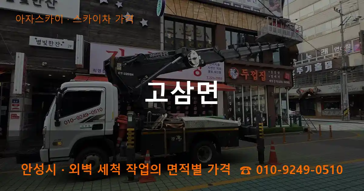 안성시 고삼면 스카이차 가격 작업
