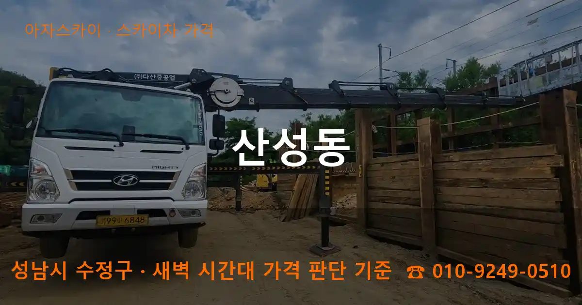 성남시 수정구 산성동 스카이차 가격 작업