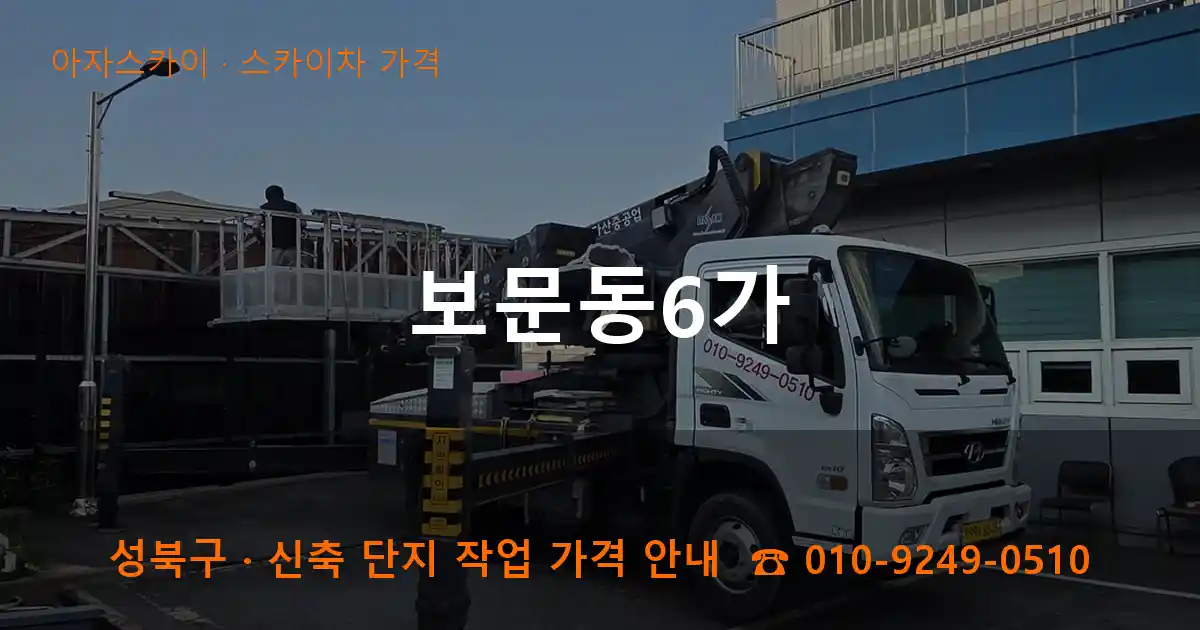 성북구 보문동6가 스카이차 가격 작업